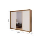 Guarda Roupa Casal Com Espelho 3 Portas 6 Gavetas 100% Mdf Ma