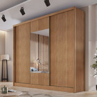 Guarda Roupa Casal Com Espelho 3 Portas 6 Gavetas - Arezzo Pl