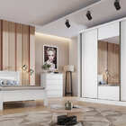 Guarda Roupa Casal Com Espelho 3 Portas 6 Gavetas - Arezzo Pl