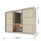 Guarda Roupa Casal Com Espelho 3 Portas 6 Gavetas Braga Móvei