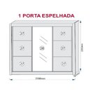 Guarda Roupa Casal Com Espelho 3 Portas 6 Gavetas Braga Móvei