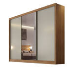 Guarda Roupa Casal Com Espelho 3 Portas 6 Gavetas - Logan-cum
