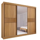 Guarda Roupa Casal Com Espelho 3 Portas 6 Gavetas - Los Angel