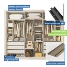 Guarda Roupa Casal Com Espelho 3 Portas 6 Gavetas Nápoli Espr