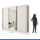 Guarda Roupa Casal Com Espelho 3 Portas 6 Gavetas Nápoli Espr