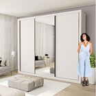 Guarda Roupa Casal Com Espelho 3 Portas 6 Gavetas Nápoli Espr