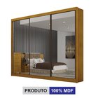 Guarda Roupa Casal Com Espelho 3 Portas 6 Gavetas São Paulo G