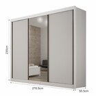 Guarda Roupa Casal Com Espelho 3 Portas 6 Gavetas São Paulo G