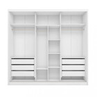 Guarda Roupa Casal Com Espelho 3 Portas 6 Gavetas Soul Casa D