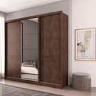 Guarda Roupa Casal Com Espelho 3 Portas 6 Gavetas Soul Casa D