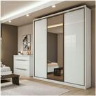 Guarda-roupa Casal Com Espelho 3 Portas 6 Gavetas Spazio Móve