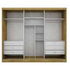 Guarda Roupa Casal Com Espelho 3 Portas 6 Gavetas Údine Espre