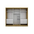 Guarda Roupa Casal Com Espelho 3 Portas 6 Gavetas Údine Novo