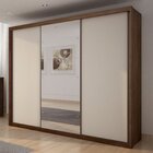 Guarda Roupa Casal Com Espelho 3 Portas 6 Gavetas Vegas Cacau
