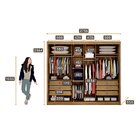 Guarda Roupa Casal Com Espelho 3 Portas 6 Gavetas Wood  Cumar