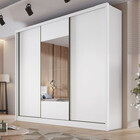 Guarda Roupa Casal Com Espelho 3 Portas 8 Gavetas - Arezzo Pl