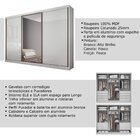 Guarda-roupa Casal Com Espelho 3 Portas 8 Gavetas Spazzio Esp