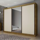 Guarda-roupa Casal Com Espelho 3 Portas 8 Gavetas Spazzio Esp