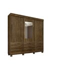Guarda-roupa Casal Com Espelho 3 Portas 9 Gavetas Arezzo Sall