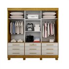 Guarda-roupa Casal Com Espelho 3 Portas 9 Gavetas Arezzo Sall