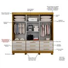 Guarda-roupa Casal Com Espelho 3 Portas 9 Gavetas Arezzo Sall