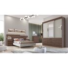 Guarda Roupa Casal Com Espelho 3 Portas 9 Gavetas Barcelona N