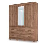 Guarda Roupa Casal Com Espelho 3 Portas 9 Gavetas Click 3.9 A