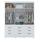 Guarda Roupa Casal Com Espelho 3 Portas 9 Gavetas Click 3.9 B