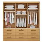 Guarda Roupa Casal Com Espelho 3 Portas 9 Gavetas - Meridian
