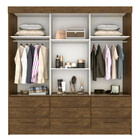 Guarda Roupa Casal Com Espelho 3 Portas 9 Gavetas New Star Sa