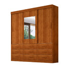Guarda Roupa Casal Com Espelho 3 Portas 9 Gavetas New Star Sa