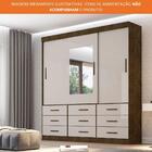 Guarda Roupa Casal Com Espelho 3 Portas 9 Gavetas New Star Sa