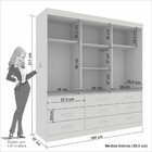 Guarda Roupa Casal Com Espelho 3 Portas 9 Gavetas New Star Sa