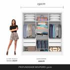 Guarda Roupa Casal Com Espelho 3 Portas Aghata Branco - M.a