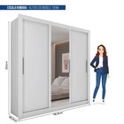 Guarda Roupa Casal Com Espelho 3 Portas Com 4 Gavetas Quito E