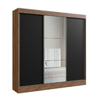 Guarda Roupa Casal Com Espelho 3 Portas De Correr 100 Mdf Mic