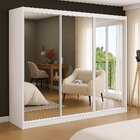 Guarda-roupa Casal Com Espelho 3 Portas De Correr 2 Gavetas M