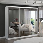 Guarda-roupa Casal Com Espelho 3 Portas De Correr 2 Gavetas M