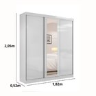 Guarda Roupa Casal Com Espelho 3 Portas De Correr 3 Gavetas I