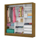 Guarda Roupa Casal Com Espelho 3 Portas De Correr 3 Gavetas S