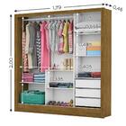 Guarda Roupa Casal Com Espelho 3 Portas De Correr 3 Gavetas S