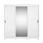 Guarda-Roupa Casal com Espelho 3 Portas de Correr 4 Gavetas L