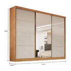 Guarda Roupa Casal Com Espelho 3 Portas De Correr 6 Gavetas E