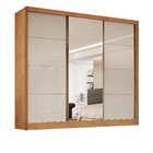 Guarda Roupa Casal Com Espelho 3 Portas De Correr 6 Gavetas E