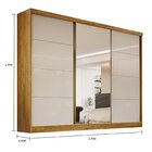 Guarda Roupa Casal Com Espelho 3 Portas De Correr 6 Gavetas E