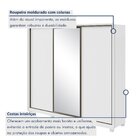 Guarda Roupa Casal Com Espelho 3 Portas De Correr 6 Gavetas E