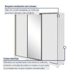 Guarda Roupa Casal Com Espelho 3 Portas De Correr 6 Gavetas E