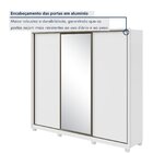 Guarda Roupa Casal Com Espelho 3 Portas De Correr 6 Gavetas E