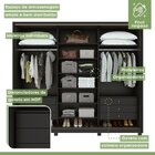 Guarda Roupa Casal Com Espelho 3 Portas De Correr 6 Gavetas E