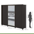 Guarda Roupa Casal Com Espelho 3 Portas De Correr 6 Gavetas E
